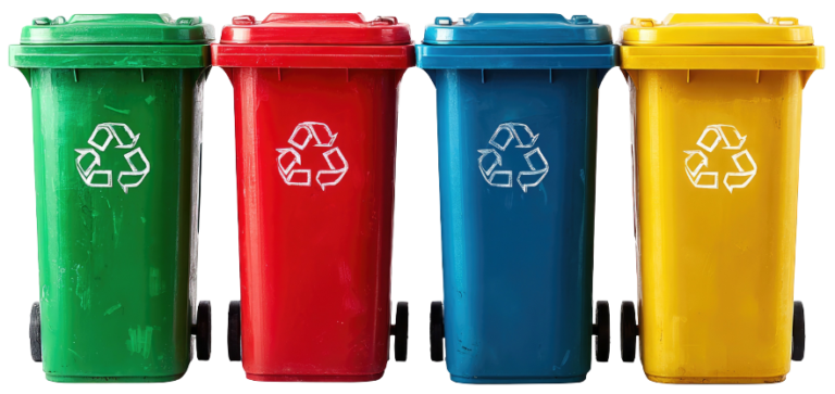 kolorowe kosze na śmieci